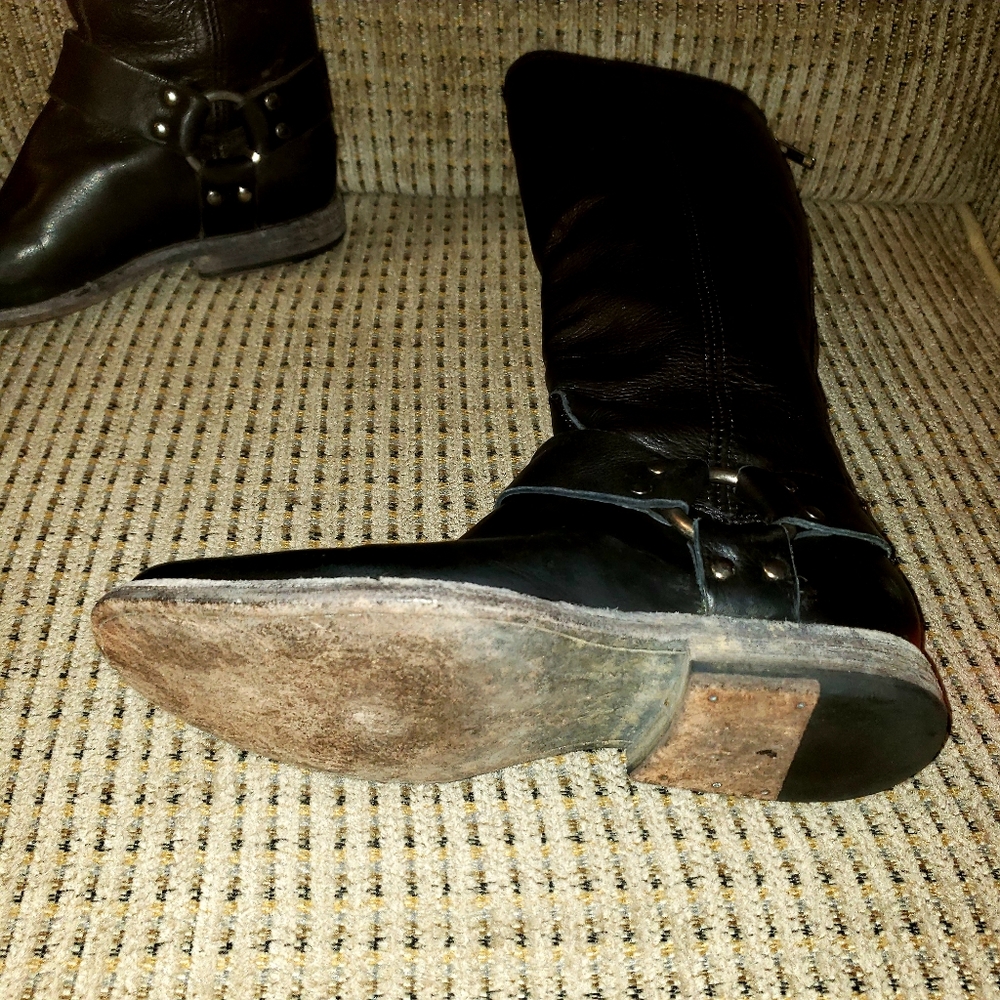 Frye "Phillip Harness" in Black Leather Size 5.5B - Picture 8 of 8